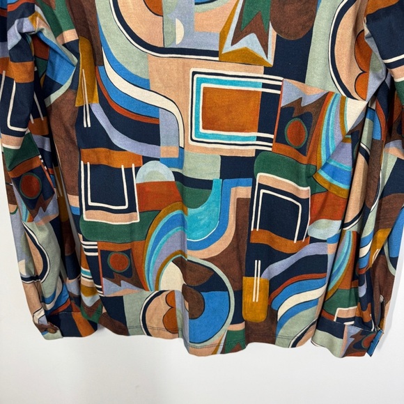 Tinta Multicolor Geometric Print Made in Spain Blouse Women’s Size 40 - Picture 9 of 13